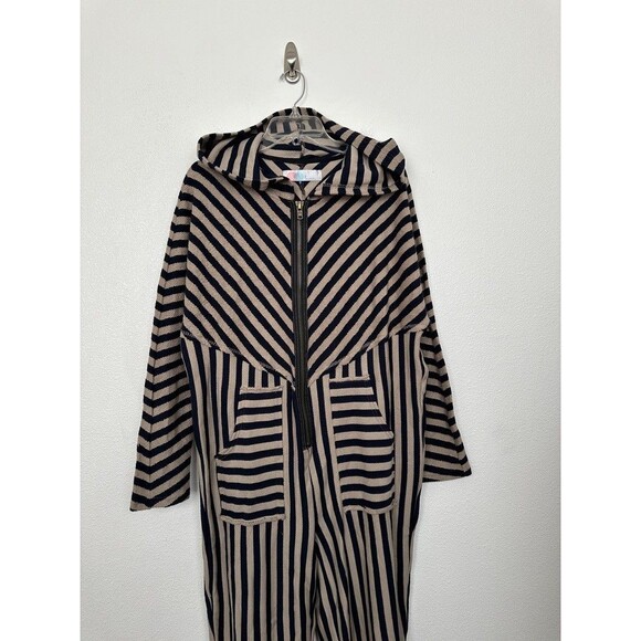 Free People Cruel Summer Beach Striped Ground Coriander Jumpsuit Women's Small - Picture 3 of 11